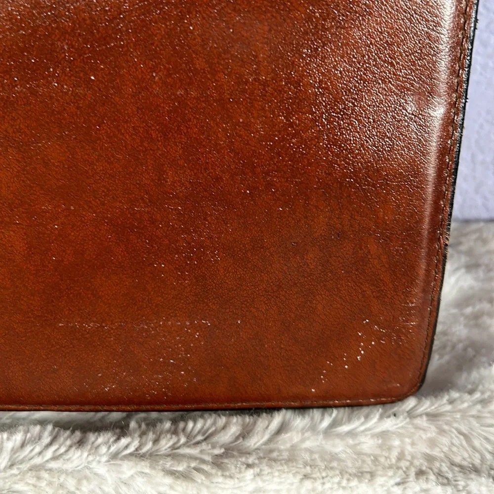 Vintage Gold Pfeil sport 16” Brown Leather Briefcase Portfolio Document Bag